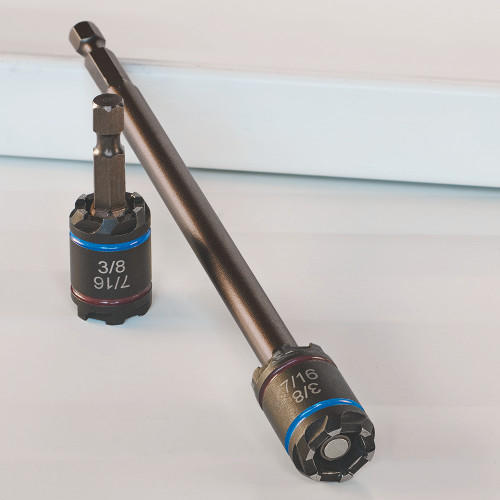 Malco MAL-MSHXLCST3 C-RHEX Sawtooth Cleanable Reversible Hex Driver 3/8in-7/16in 6in Shaft