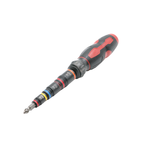 Malco MAL-HMTP2A C-RHEX 7-in-1 Flip Bit Socket Set #2 Phillips with Premium Grip Handle