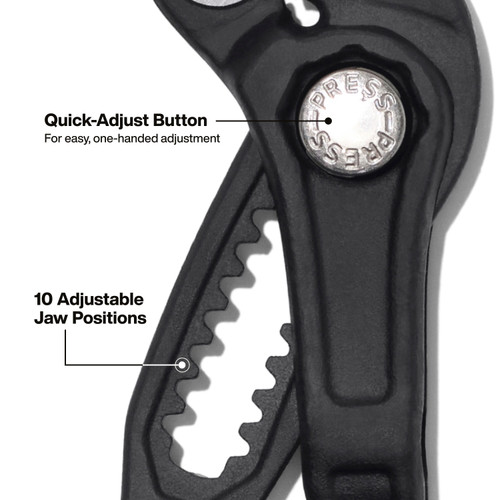 Klein KLE-D5057BS Straight Jaw Quick-Adjust Pump Pliers, 7in