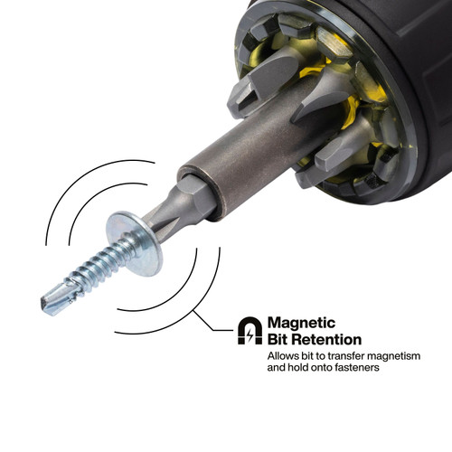 Klein KLE-32961A 8-in-1 Tru-Grip Screwdriver with Stubby