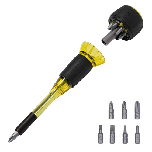 Klein KLE-32961A 8-in-1 Tru-Grip Screwdriver with Stubby