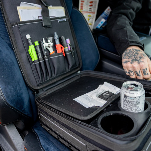 Velocity Pro Gear Rogue 15 Van Bag open on van seat