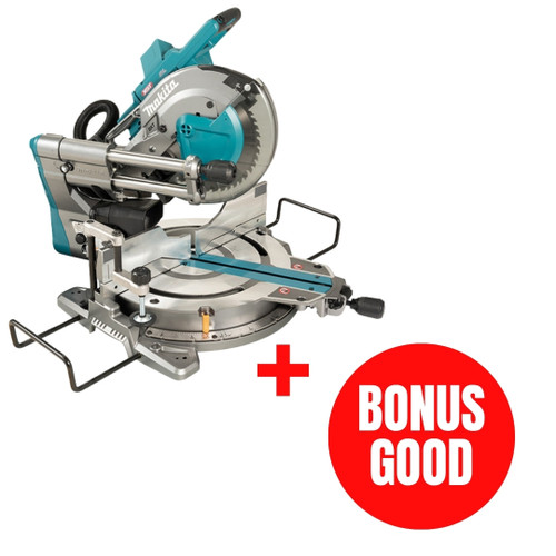 Makita MAK-LS004GZ-JL26PROMO 40V MAX 10in Dual Bevel Sliding Compound Miter Saw Bare Tool + Bonus