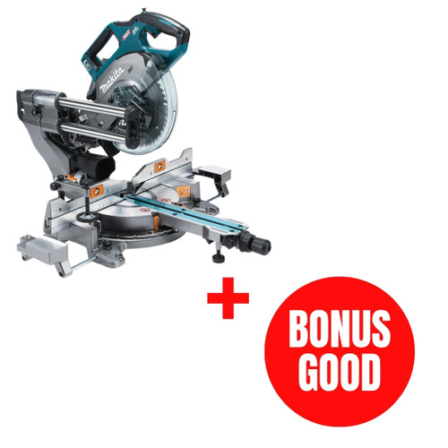 Makita MAK-LS002GZ-JL26PROMO 40V MAX 8-1/2in Dual Bevel Sliding Compound Miter Saw Bare Tool + Bonus