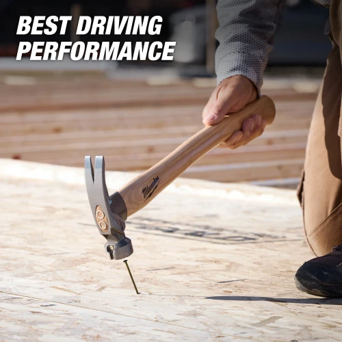 Milwaukee MIL-48-22-9418 23oz Milled Face Hickory Handle Framing Hammer