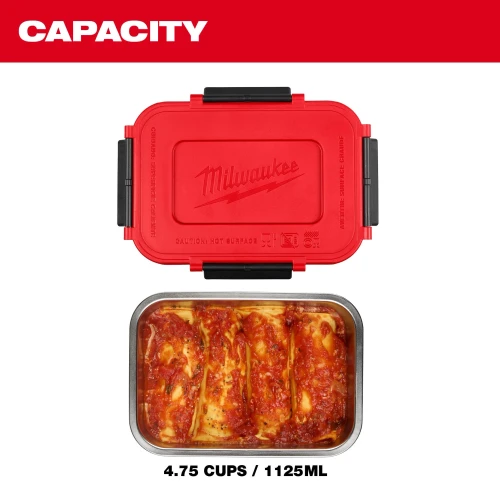 Milwaukee MIL-49-16-0203 3-Piece Stainless Steel Containers for M18 Jobsite Lunch Warmer