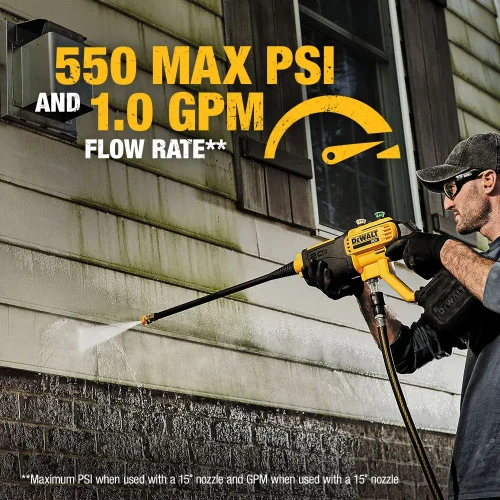 DEWALT DEW-DCPW550P1-CA 20V MAX 550 PSI Cordless Power Cleaner 5.0Ah Kit