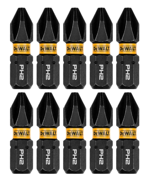 DEWALT DEW-DWAFE1PH2IR10 ELITE SERIES 1in Bits For PH2, 10-Piece