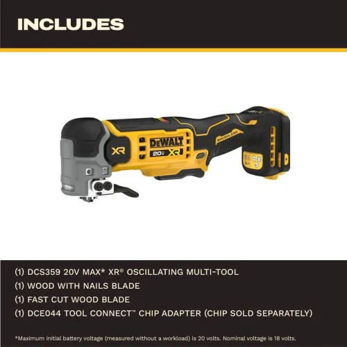 DEWALT DEW-DCS359B 20V MAX XR Brushless Oscillating Multi-Tool Bare Tool