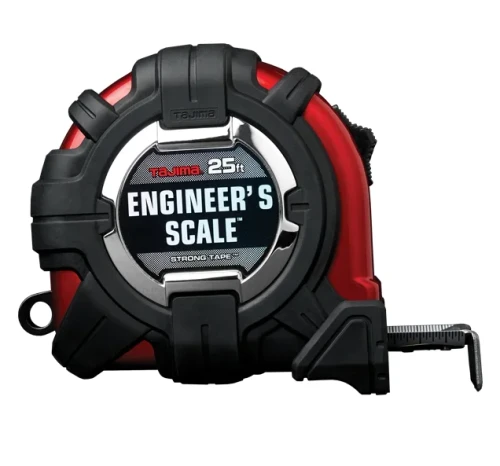 Tajima TAJ-GS-EC25BW GS-LOCK Engineer's Scale Compatible Clip 25ft Tape Measure
