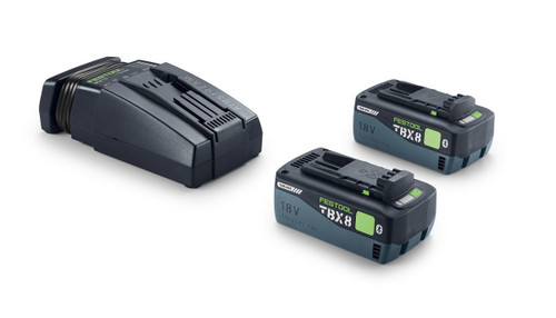 Festool FES-578903 18V Energy Set 2x 8.0Ah TBX8 Battery with SCA16 Charger