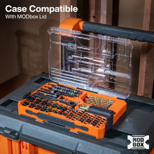 Klein Tools KLE-65304KNECT 65304KNECT KNECT Impact-Rated Drill and Driver Combo Set SAE and Metric 65-Piece