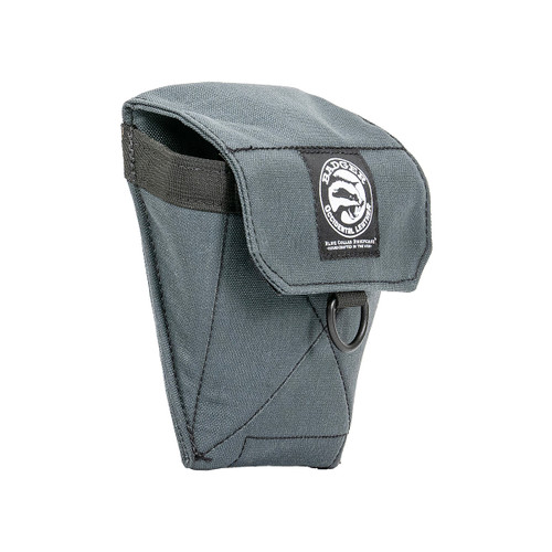 Badger Covered Pouch Gunmetal, angled view closed