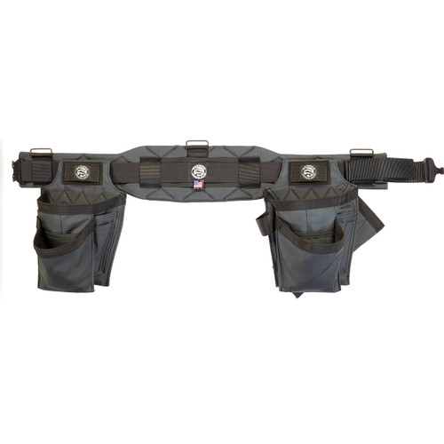 Badger Tool Belts OCC-462210-XX B12 Single Tool Belt Setup (Trimmer Set V2) - Gunmetal - laid flat