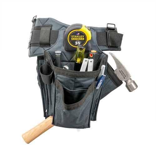 Badger Tool Belts OCC-462210-XX B12 Single Tool Belt Setup (Trimmer Set V2) - Gunmetal - loaded, tool side