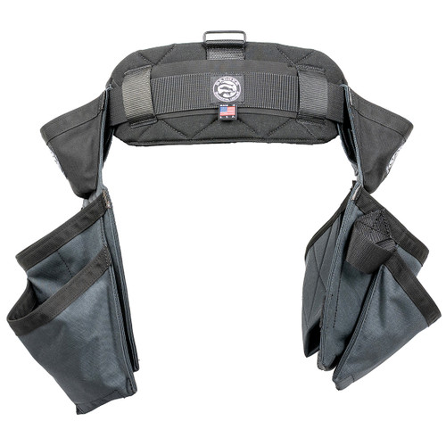 Badger Tool Belts OCC-463210-XX B17 Twin Tool Belt Setup (Framer Side by Side Set) - Gunmetal - back view