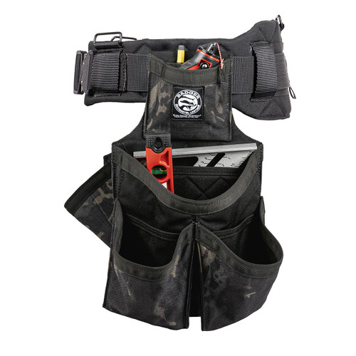Badger Tool Belts OCC-461061-XX B14 Twin Tool Belt Setup (Carpenter Set) - Black MultiCam - loaded, fastener side