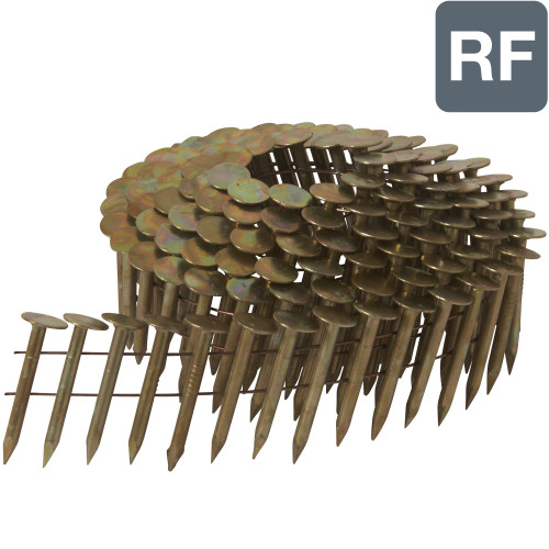 Metabo HPT HPT-12113HPT 1-3/4in x .120in Smooth Shank Electro-Galvanized Wire Coil Roofing Nails 7200-Pack