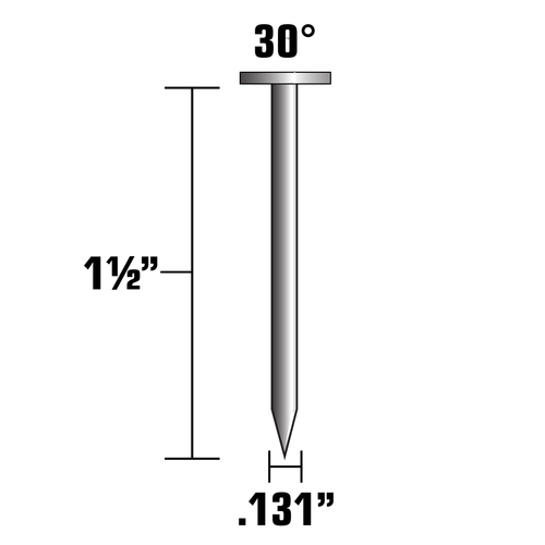 Metabo HPT HPT-17121HPT 1-1/2in x .131in Smooth Shank Heat Treated Paper Tape Strap-Tite Metal Connector Nails 4000-Pack