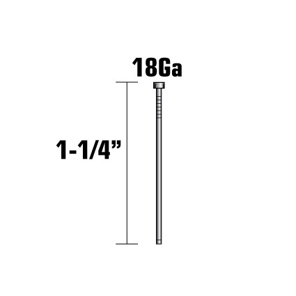 Metabo HPT HPT-14106SHPT 1-1/4in x 18 GA Electro-Galvanized Brad Nails 5000-Pack