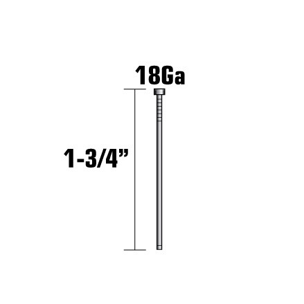 Metabo HPT HPT-14105SHPT 1-3/4in x 18 GA Electro-Galvanized Brad Nails 5000-Pack