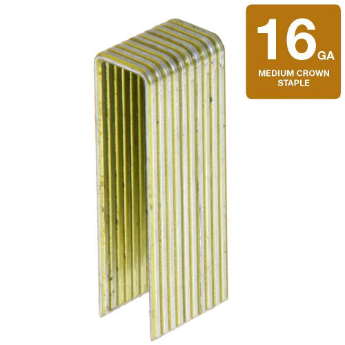 Metabo HPT HPT-11503HPT 1/2in Crown x 1in Leg 16 GA Electro-Galvanized Medium Crown Staples 10000-Pack