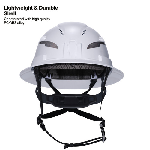 Klein Tools KLE-60401T2CND 60401T2CND Class C Type-2 Hard Hat Vented Full Brim Strap - White