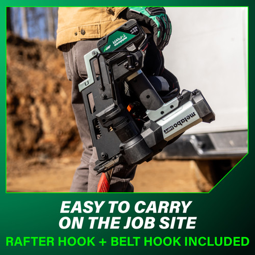 Metabo HPT HPT-NR1875DDAQRY NR1875DDAQRY 18V Brushless 21° Cordless Pneumatic 3in Duplex Forming Nailer 10.0Ah Kit