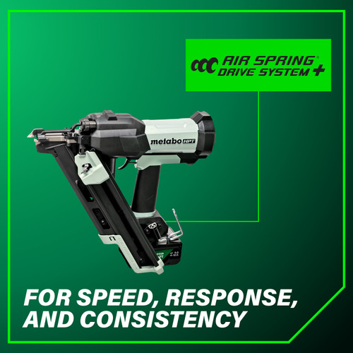 Metabo HPT HPT-NR1865DKAQRY NR1865DKAQRY 18V Brushless Cordless Pneumatic 2-1/2in Metal Connector Nailer 10.0Ah Kit