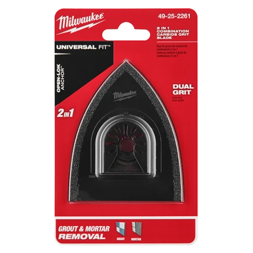 Milwaukee 2-in-1 Hybrid Carbide Grit Blade in packaging