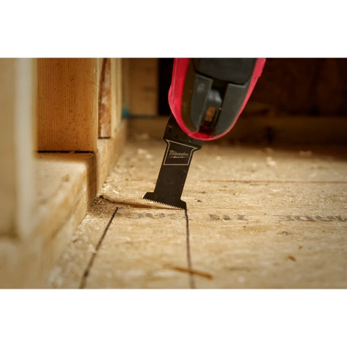 Milwaukee HCS wood multi-tool blade in use