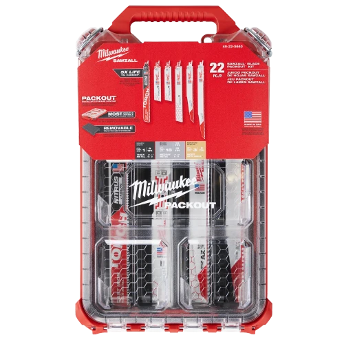 Milwaukee 22PC SAWZALL Blade PACKOUT Kit