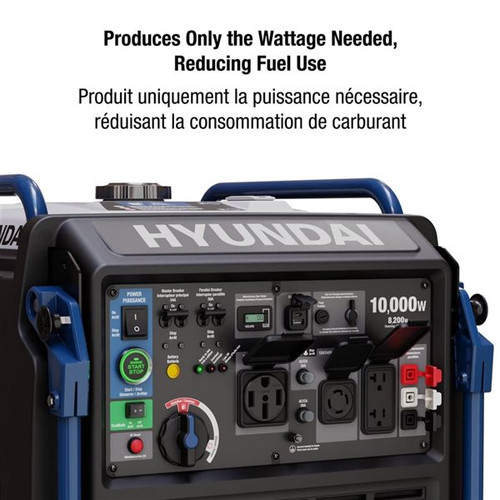 Hyundai HYU-M02767 HG10000R1 10,000W Gas Inverter Generator with Electric Start