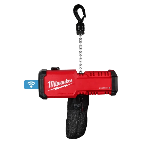 Milwaukee MIL-2983-22HD M18 Compact 1-Ton Chain Hoist with ONE-KEY 18V 2x 12.0Ah Kit
