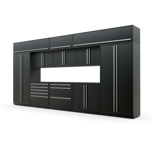 Proslat PRO-16FTMAXOH FusionPlus 16ft Garage Cabinet Set MAX with Overhead Storage