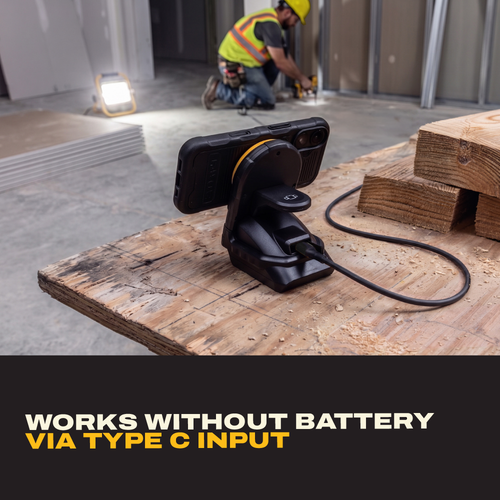 DEWALT DEWL-1410015DW2 20V MAX 2-in-1 Magnetic Wireless Charger for Phone and Apple Watch