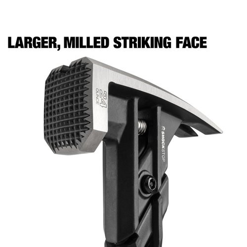 ToughBuilt TB-H1-1SBR-S24X ShockStop 24oz Steel Rip Framing Hammer Milled Face