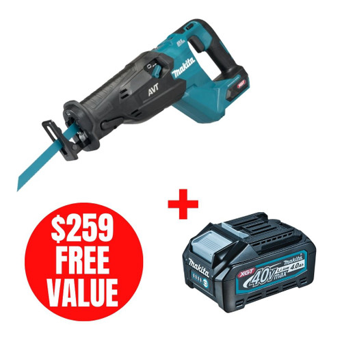 Makita MAK-JR002GZ-BL4040 40V MAX XGT Brushless Reciprocating Saw w/AVT + XGT 4.0Ah Battery