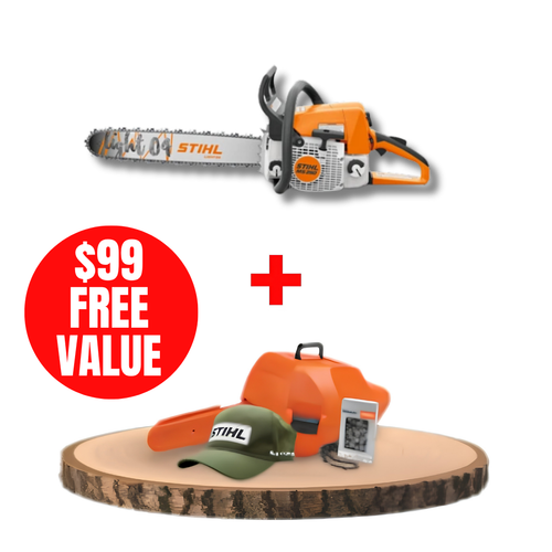 STIHL STIHL-MS250-18-PROMO MS 250 Gasoline Chainsaw 18in Bar with Free Wood-Pro Kit (Carrying Case, Oilomatic Chain and Hat)