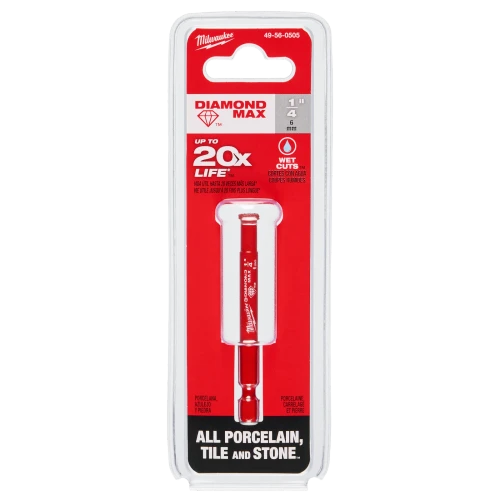 Milwaukee 1/4in DIAMOND MAX Hole Saw Bit in packaging