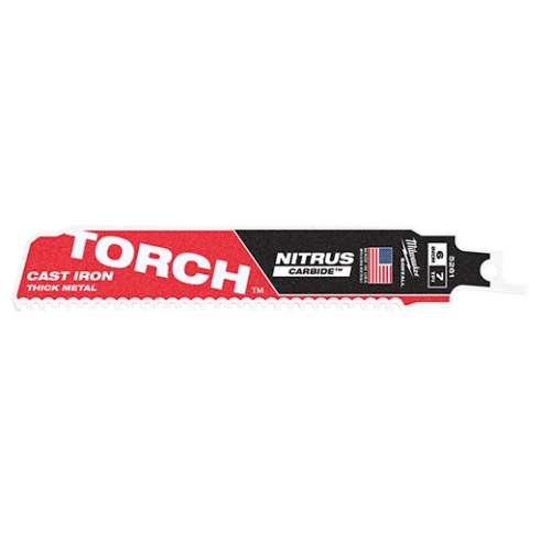Milwaukee 48-00-5261 6in 8TPI TORCH with NITRUS Carbide for Cast Iron SAWZALL Blade