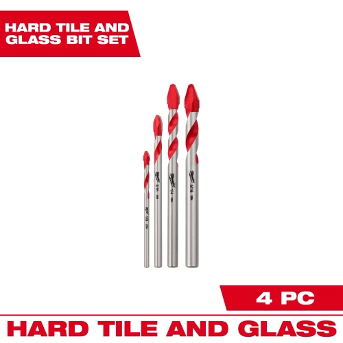 Milwaukee 48-20-8788 4PC Hard Tile and Glass Bit Set