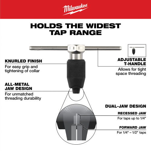 Milwaukee Tap Collet and Sliding T-Handle