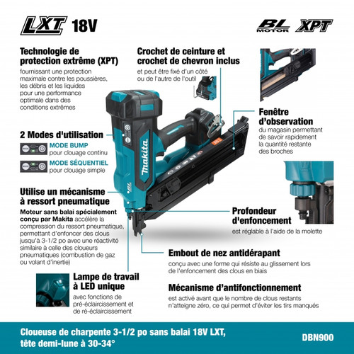 Makita DBN900ZK Framing Nailer