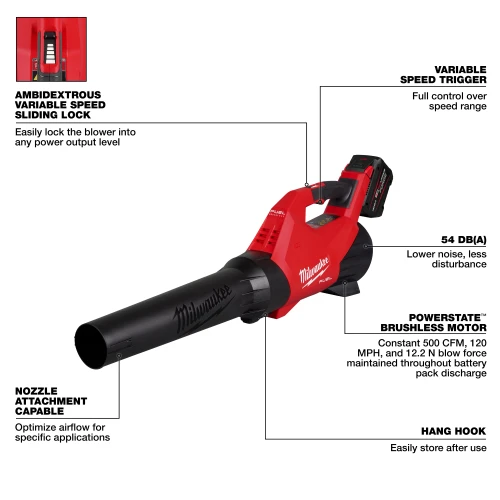Milwaukee M18 FUEL Blower features