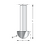Dimar DIM-106R4-8 5/8in Dia Carbide Tipped Core Box Bit 5/16in Radius 2 Flute 1/4in Shank 2in Length
