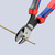 Knipex KNIP-7422200SBA 8in High Leverage Angled Diagonal Cutters, Comfort Grip
