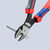 Knipex KNIP-7422200SBA 8in High Leverage Angled Diagonal Cutters, Comfort Grip
