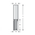 Dimar DIM-B841 1-5/8in Dia Bottom Carbide Straight Bit for Plunging 2 Flute 1/2in Shank 2-5/8in Length