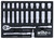 Wiha Tools WIHA-33795 24 pc 3/8in Drive Professional Socket Foam Laser Cut  Set - Metric